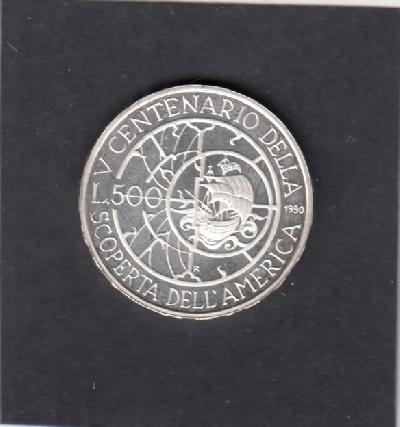 Beschrijving: 500 Lire COLUMBUS II SHIP